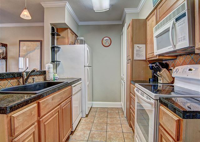 Plenty of space to cook meals with family and friends. 