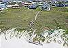 Short walk on the boardwalk over the dunes to get to the beach!