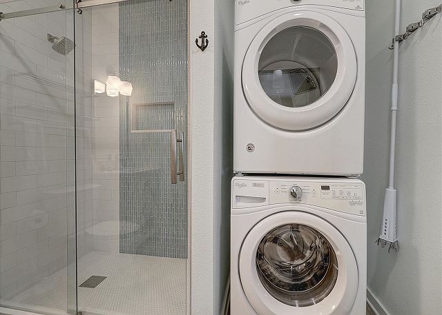 Washer and Dryer with walk in shower