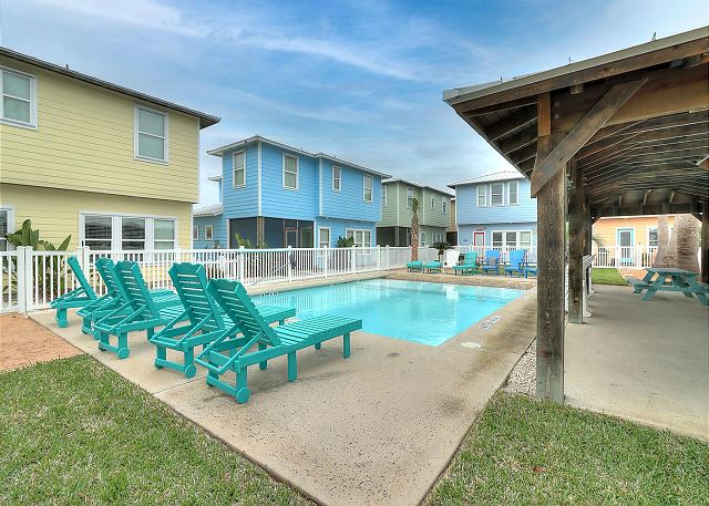 Community Pool with poolside loungers 