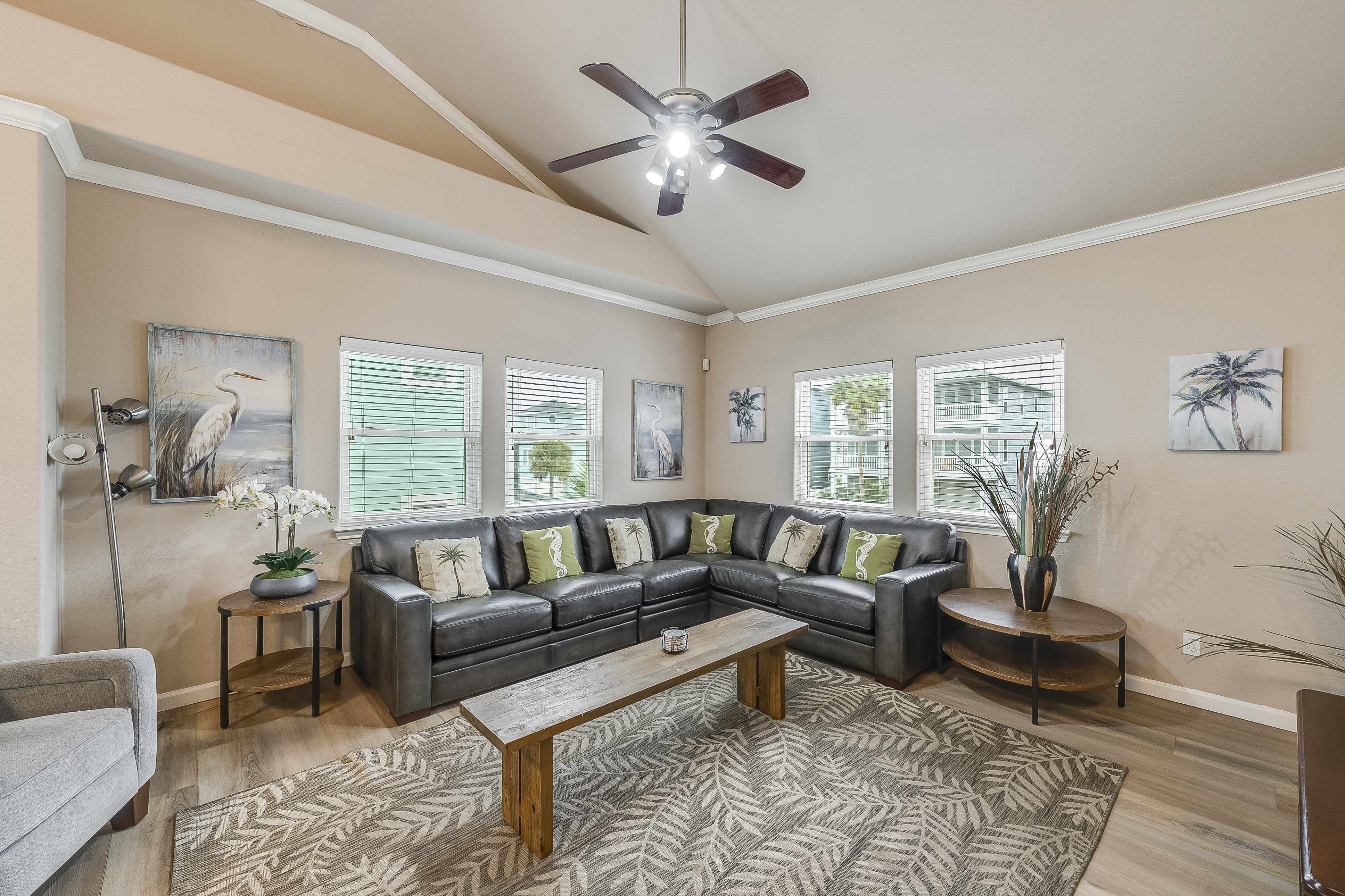 Relax and unwind in the comfortable, inviting living area