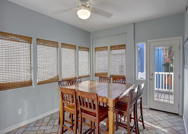 Dining room with patio access