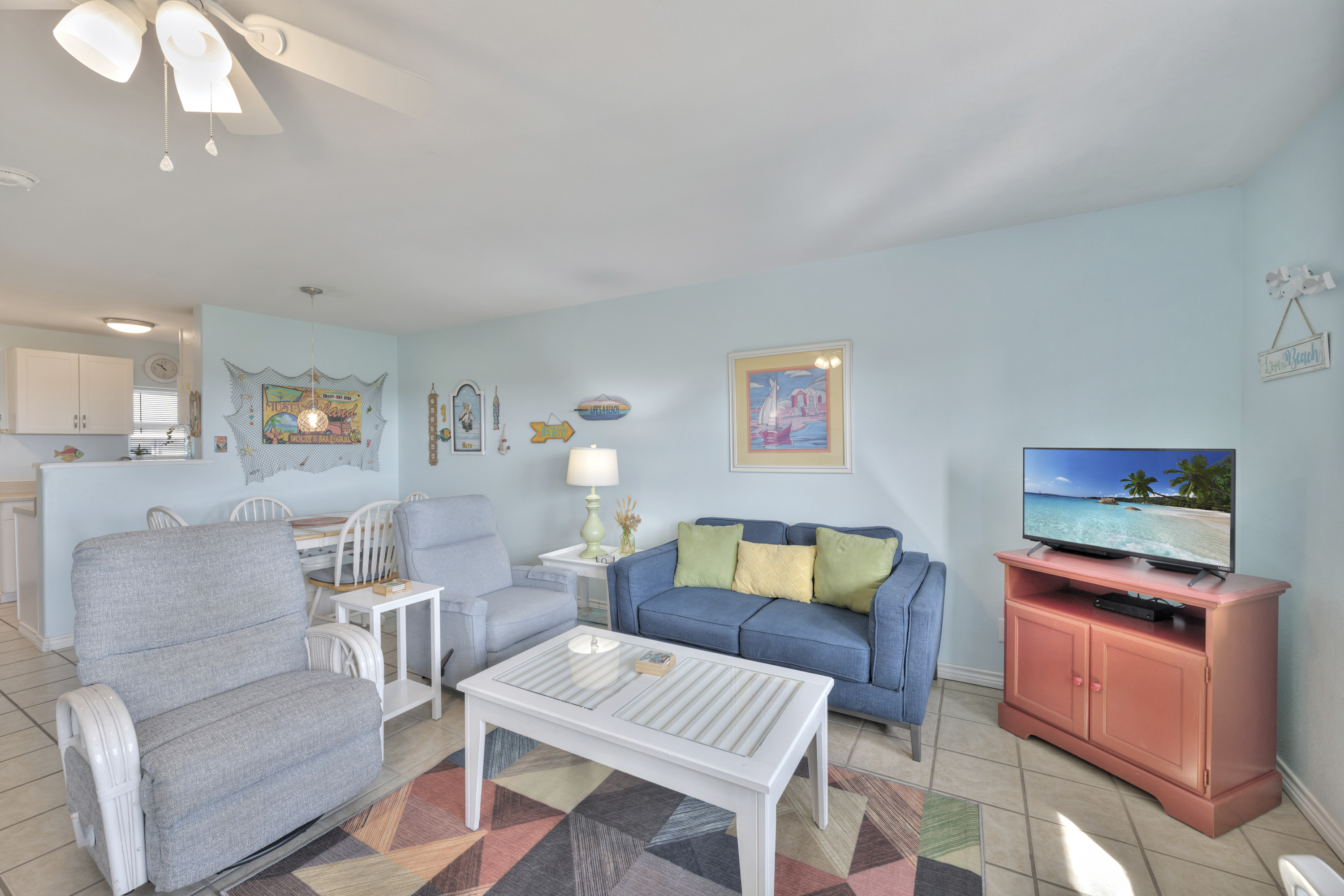 Kick back and enjoy downtime in the cozy living space