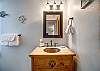 Rustic single vanity in 2nd bathroom