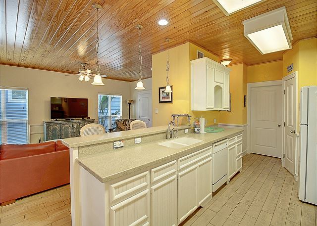 Kitchen overlooking the living area!