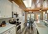 View of dining table from kitchen