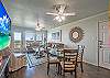 Natural lighting flooding the dining space