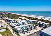 Aerial view of Banyan Beach, an upscale beachfront community. 