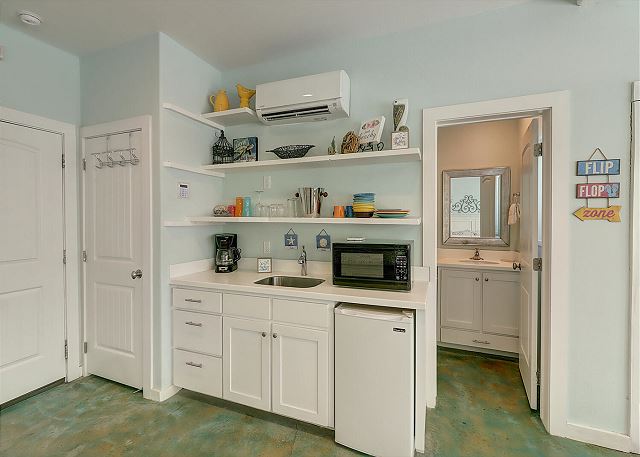 Kitchenette also showing Bathroom in Two Queen Bedroom