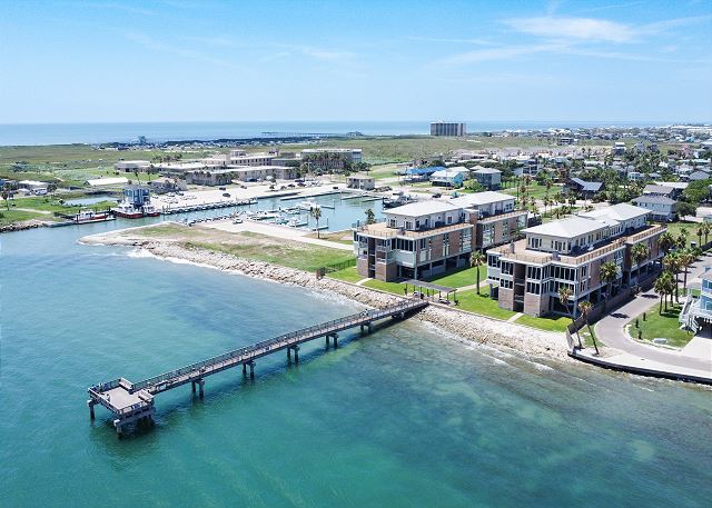 Courtyard complex's private pier