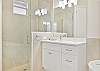 New remodeled primary bathroom with luxurious freestanding tub and spacious walk-in shower