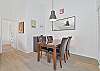 Dining off the kitchen. The table seats 6 (two additional chairs in both bedrooms)