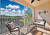 The screened in balcony offers a beautiful sunset lakeview