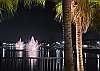 The Paseo fountains are beautifully lit at night, and benches and gazebos along the lake make for a perfect spot to relax.