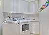 Washer and dryer in the spacious laundry room