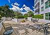 Large, private terrace with pool access