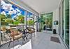 Screened in patio and private terrace