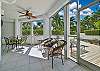 Screened in patio and large private terrace