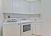 Washer and dryer in the spacious laundry room