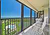 The large corner balcony from the living, and the separate master bedroom balcony offer both spectacular views from the west side to the Gulf of Mexico