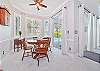 Breakfast nook with pool view off the kitchen