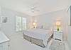 A king bed in the guest bedroom