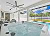 Private pool and separate hot tub 