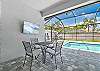 Covered outdoor area with smart TV
