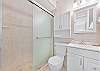 A spacious shower in the en-suite guest bathroom 