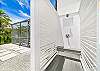 The outdoor shower is ideal to rinse off the salt after a beach day!