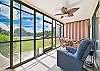 The screened in lanai can also be closed off with sliding glass doors