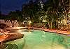 Enjoy the beautiful lighted pool area after the sun has set over the Gulf