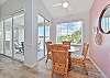 Dining area with pool view
