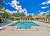 The fountain lake community pool and other amenities are just steps from this condo