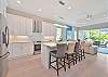 Fully equipped kitchen with island seating