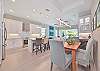 Dining area with beverage center