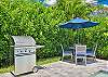 BBQ and outdoor dining area