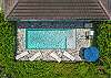 This pool home offers a very private pool area with heated pool