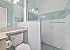 A spacious shower in the en-suite guest bathroom