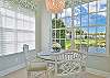 The breakfast nook offers beautiful lake view