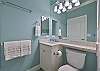 A spacious shower in the en-suite guest bathroom
