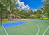 West Bay's River Park basketball court and playground