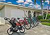 The stroller for the little one, and the bikes can be used with a waiver
