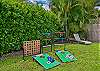 Lounge area with outdoor games