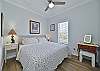 A king size bed (2 adjustable mattresses) and smart TV in the guest bedroom
