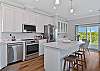 Fully equipped kitchen with island seating