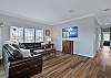 Comfortable seating and smart TV in the living.