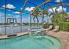 Private heated pool and spa with lake view