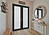 Spacious and welcoming entrance with bench seating