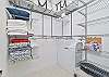 A spacious walk-in closet